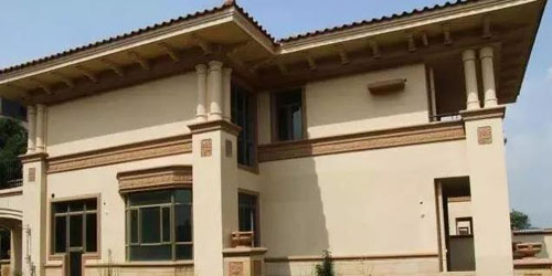 在農村小別墅用真石漆裝修外墻，效果圖美絕了